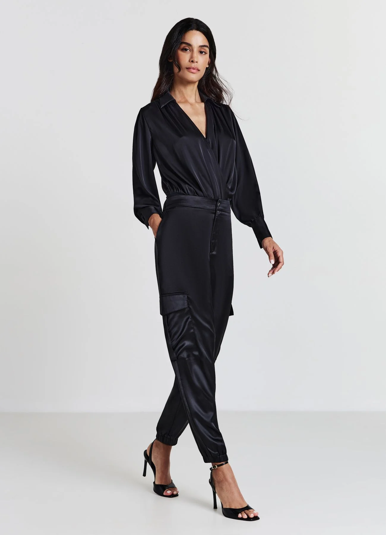 Camicia body in simil satin - Image 2