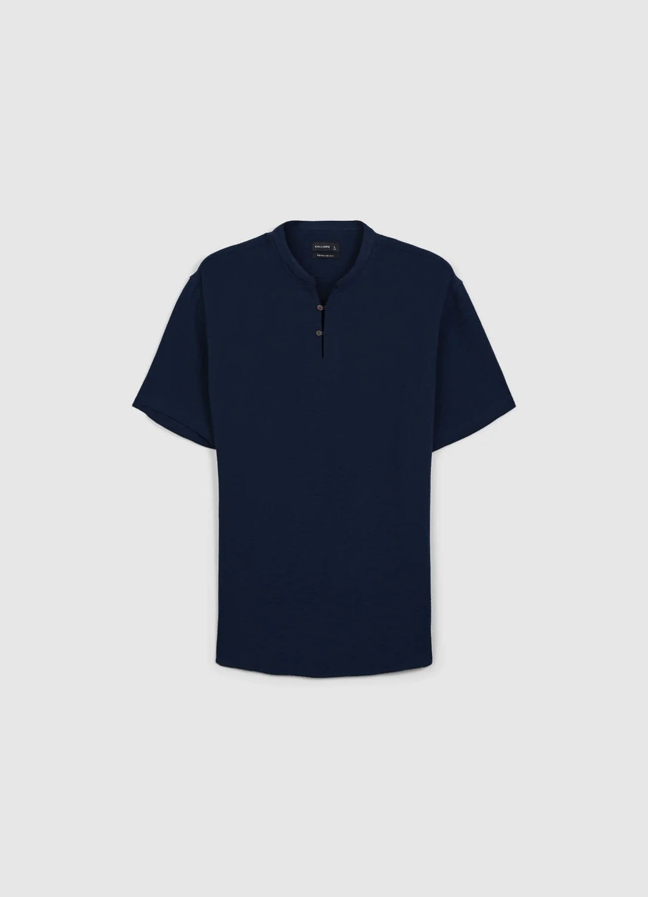 Camicia bottoncini tessuto goffrato - Image 5