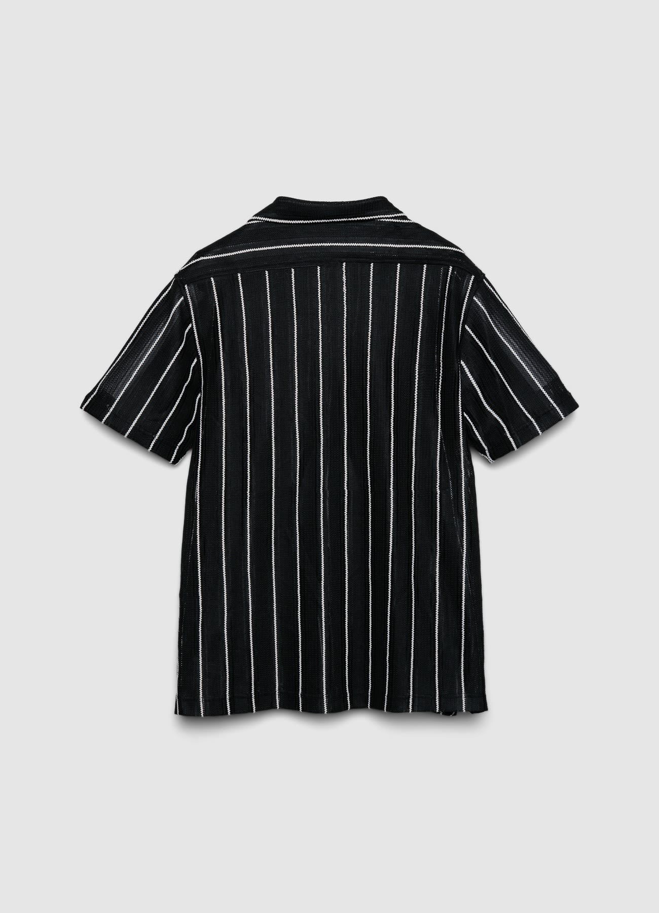 Camicia bowling a righe traforata - Image 3
