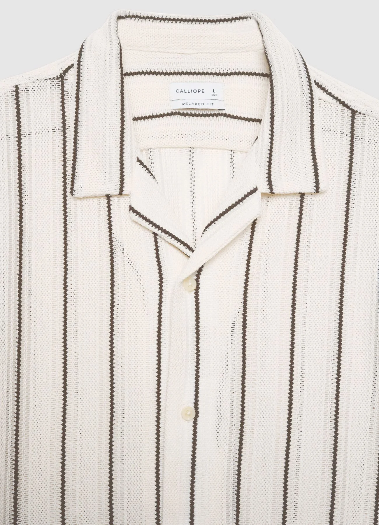 Camicia bowling a righe traforata - Image 4