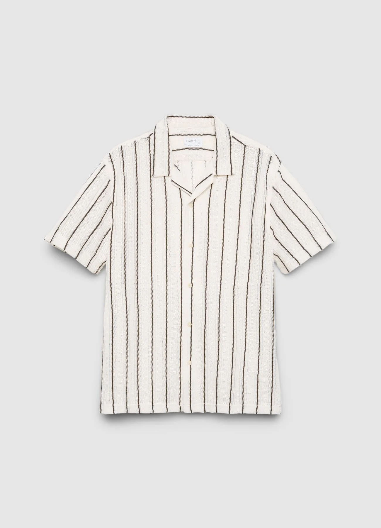 Camicia bowling a righe traforata - Image 5