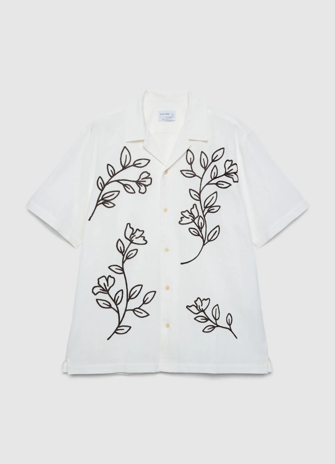 Camicia bowling con ricamo floreale - Image 5