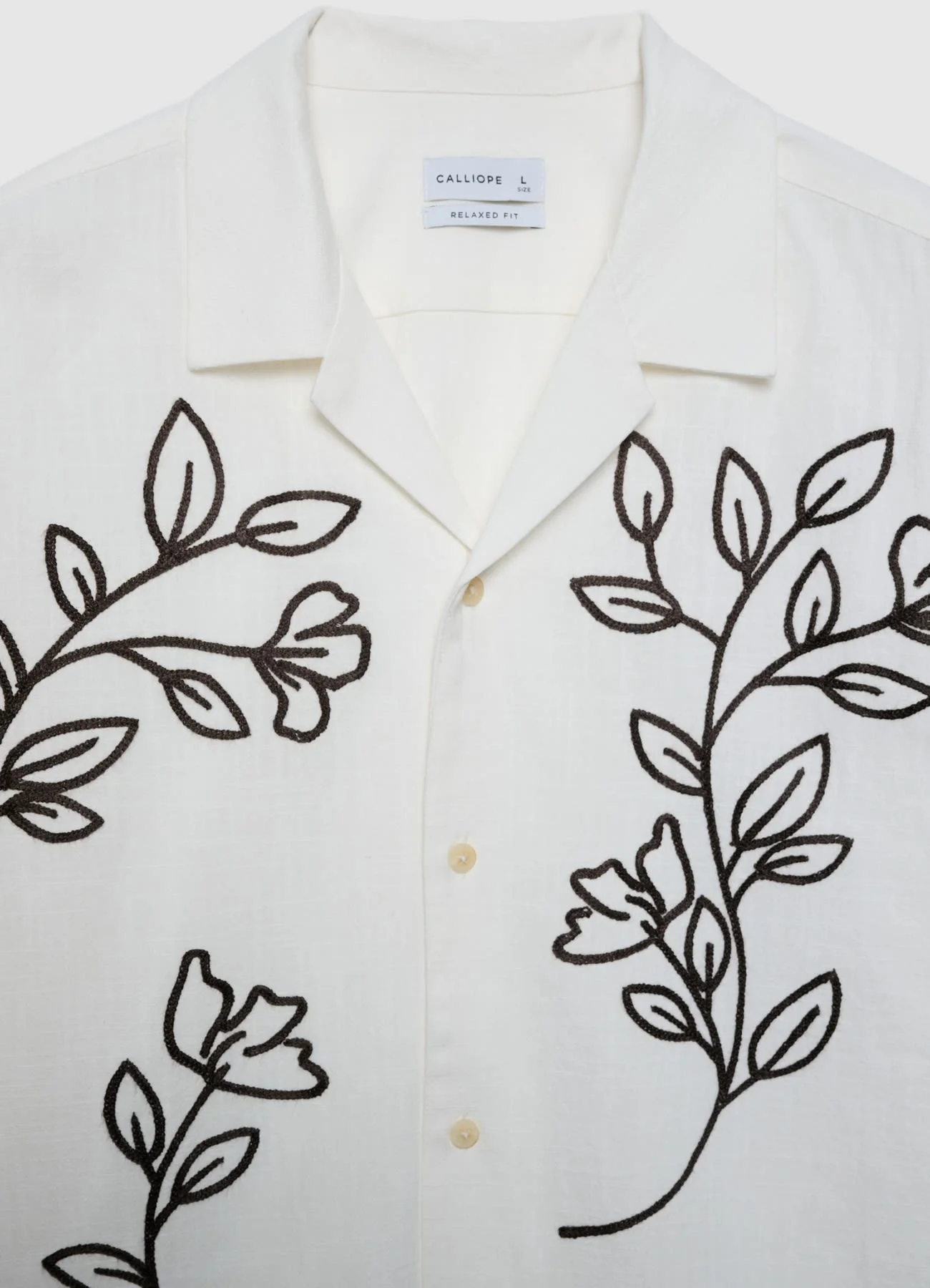 Camicia bowling con ricamo floreale - Image 6