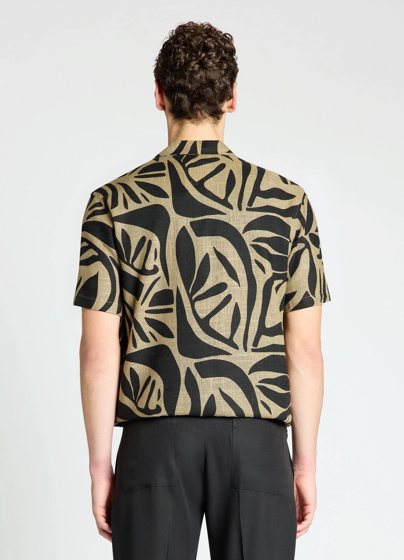 Camicia bowling con stampa fogliame - Image 2