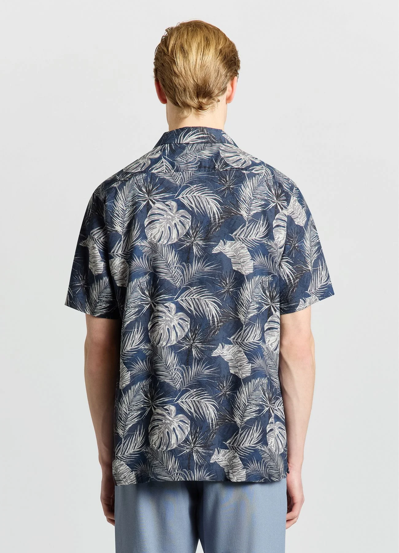 Camicia bowling con stampa fogliame - Image 3
