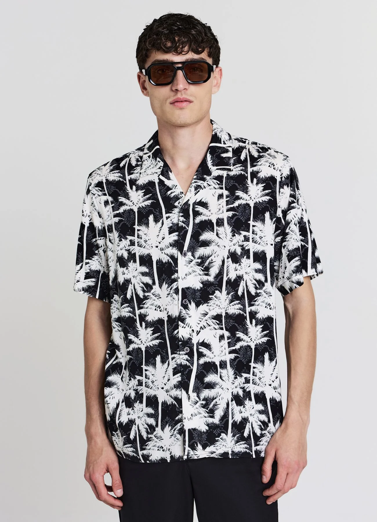 Camicia bowling fantasia palme