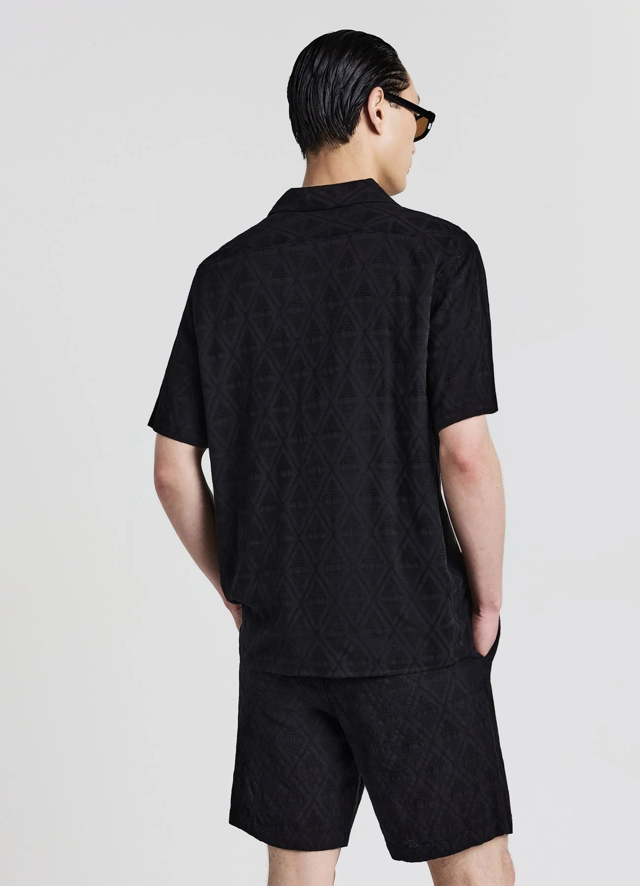 Camicia bowling tessuto jacquard