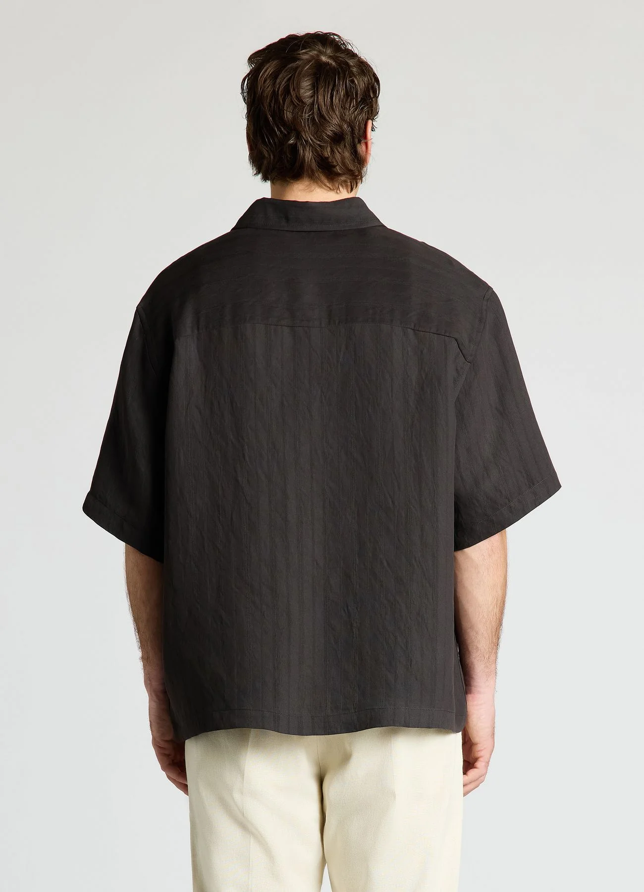 Camicia boxy fit a righe - Image 2