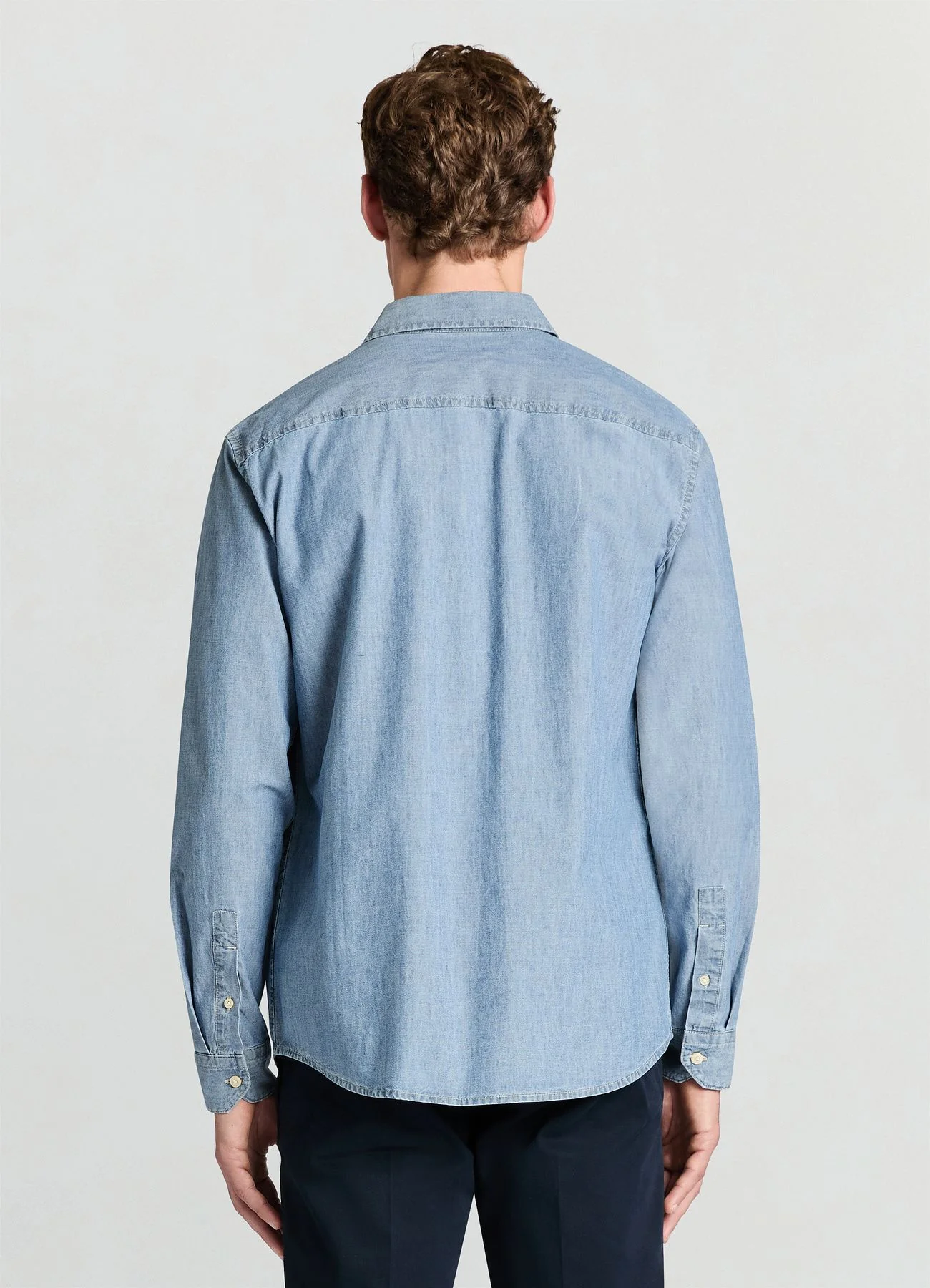 Camicia chambray con taschino - Image 3