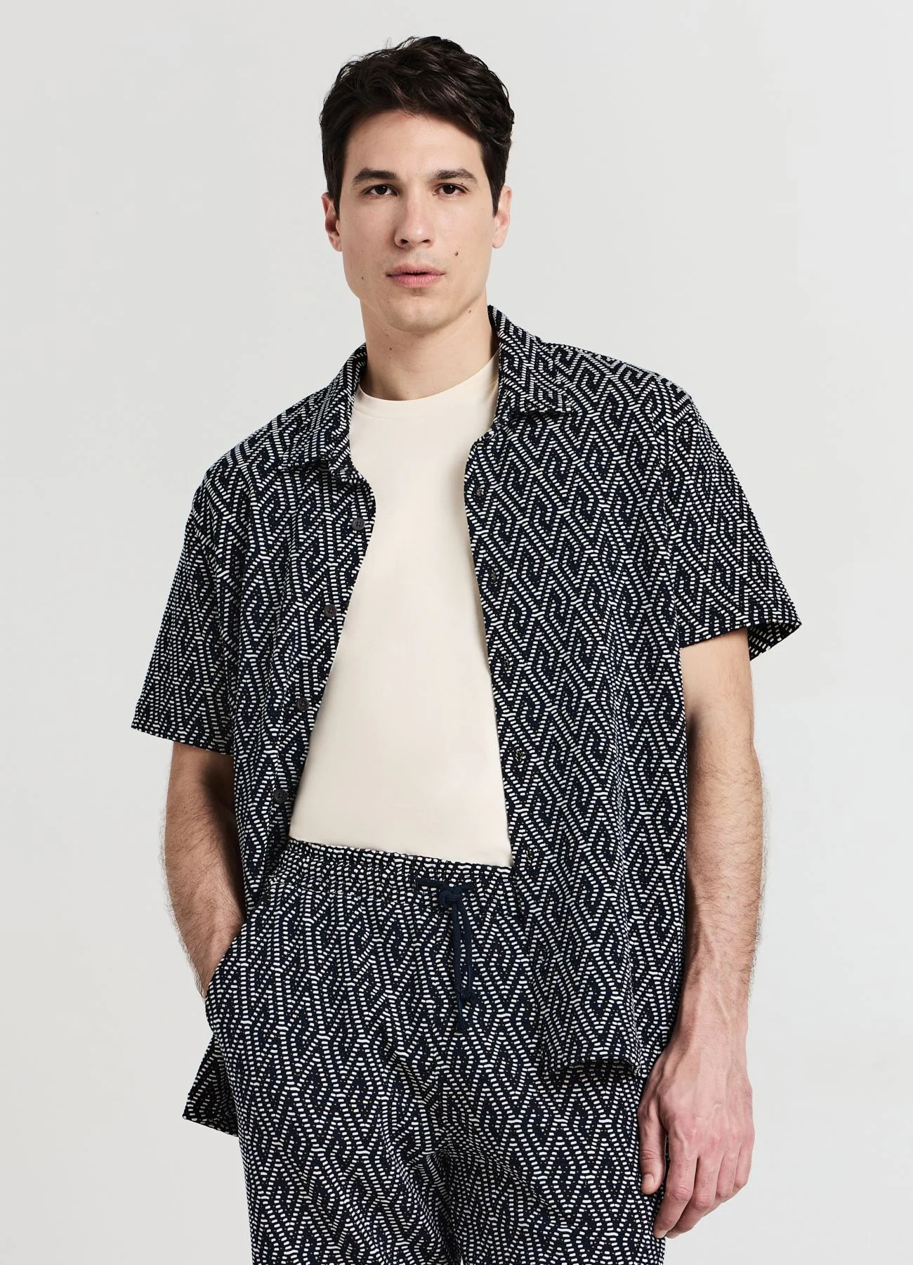 Camicia classica fantasia geometrica - Image 3