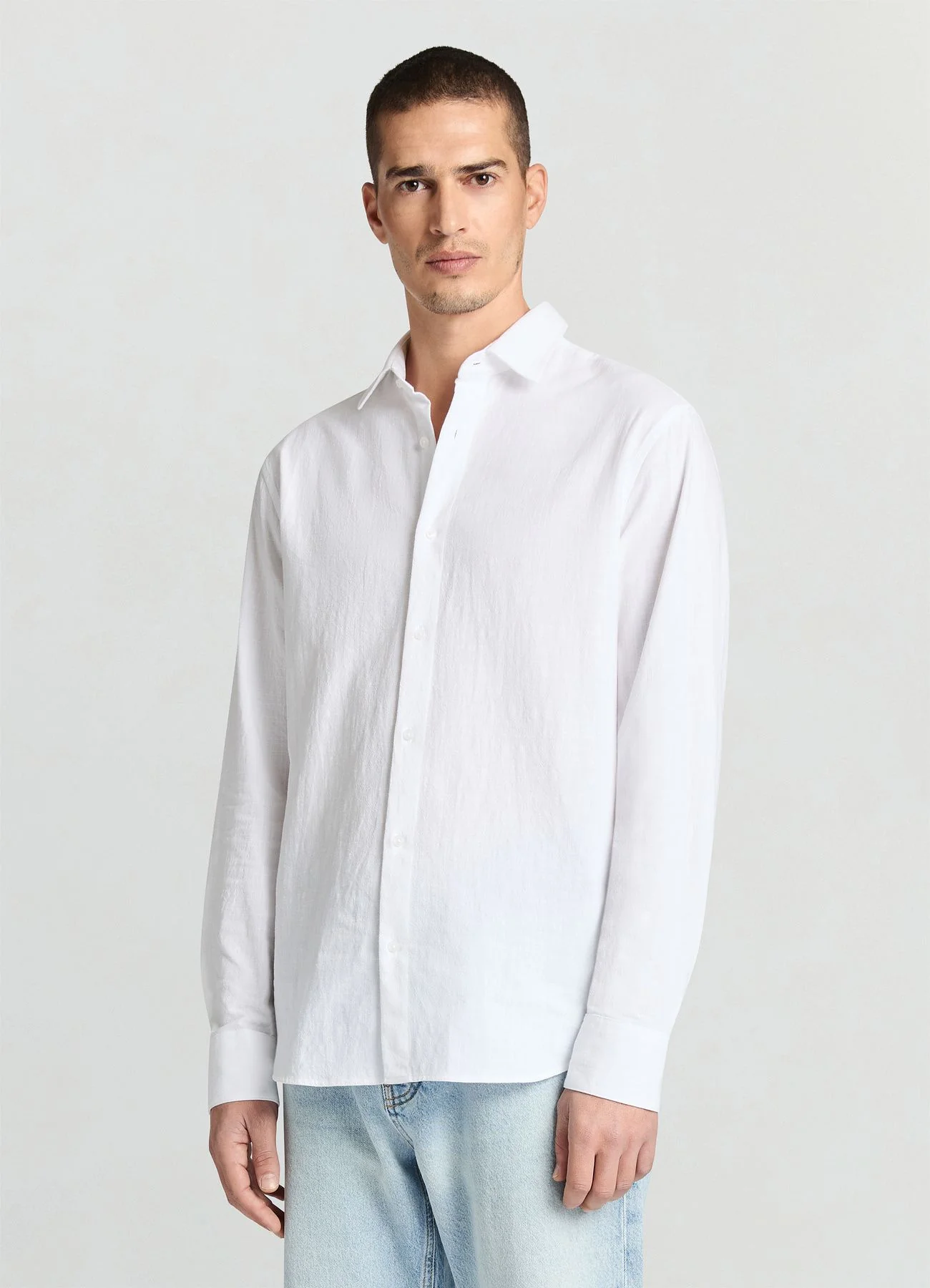 Camicia classica in crepe di cotone - Image 3