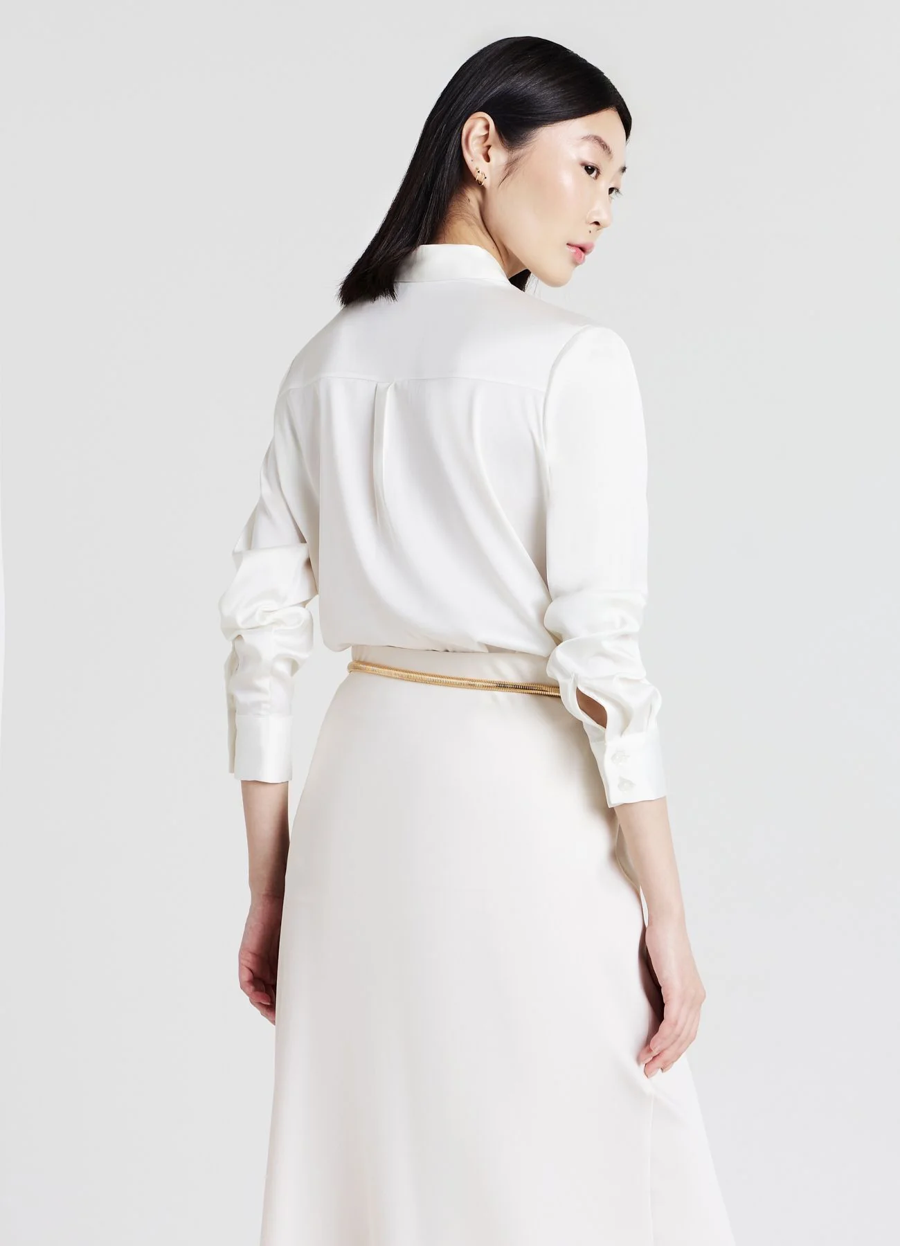 Camicia classica in simil satin - Image 2