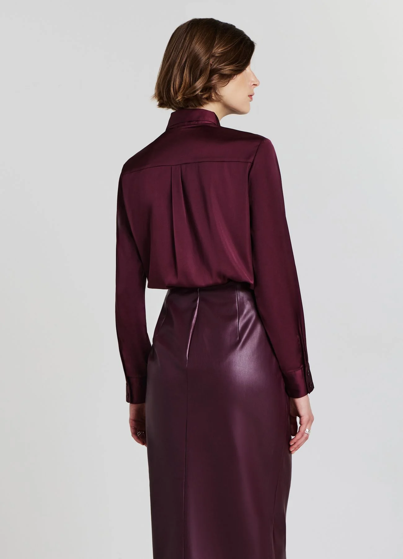 Camicia classica in simil satin - Image 2