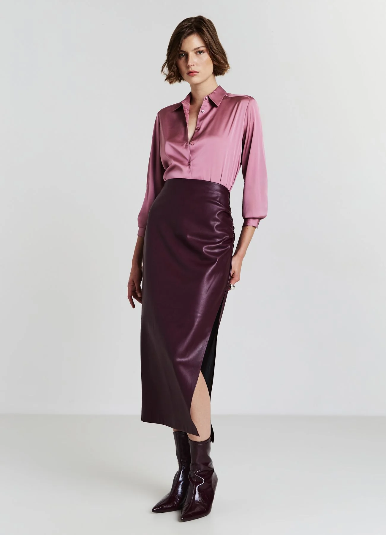 Camicia classica in simil satin - Image 3