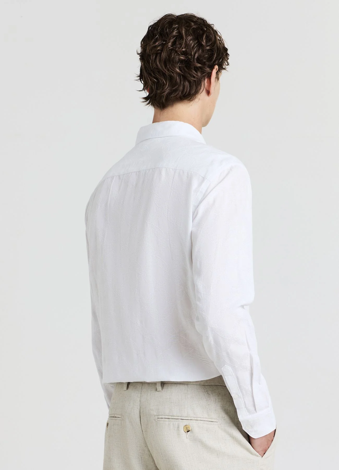 Camicia classica lavorazione devorè - Image 3