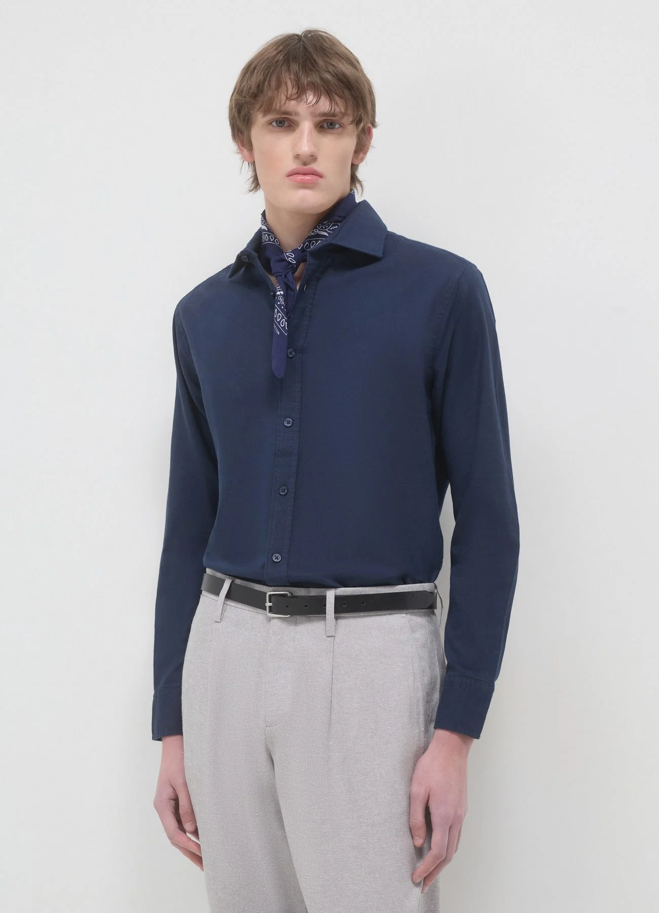 Camicia classica misto lino