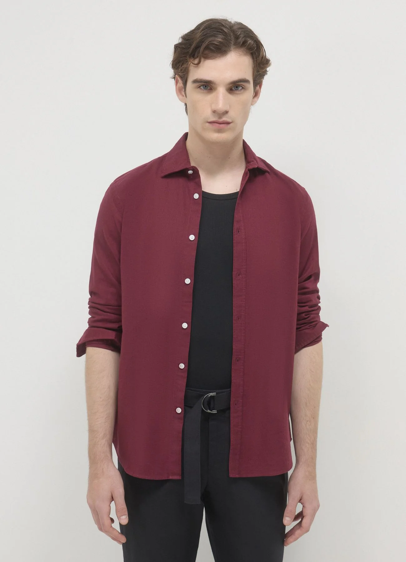 Camicia classica misto lino - Image 3