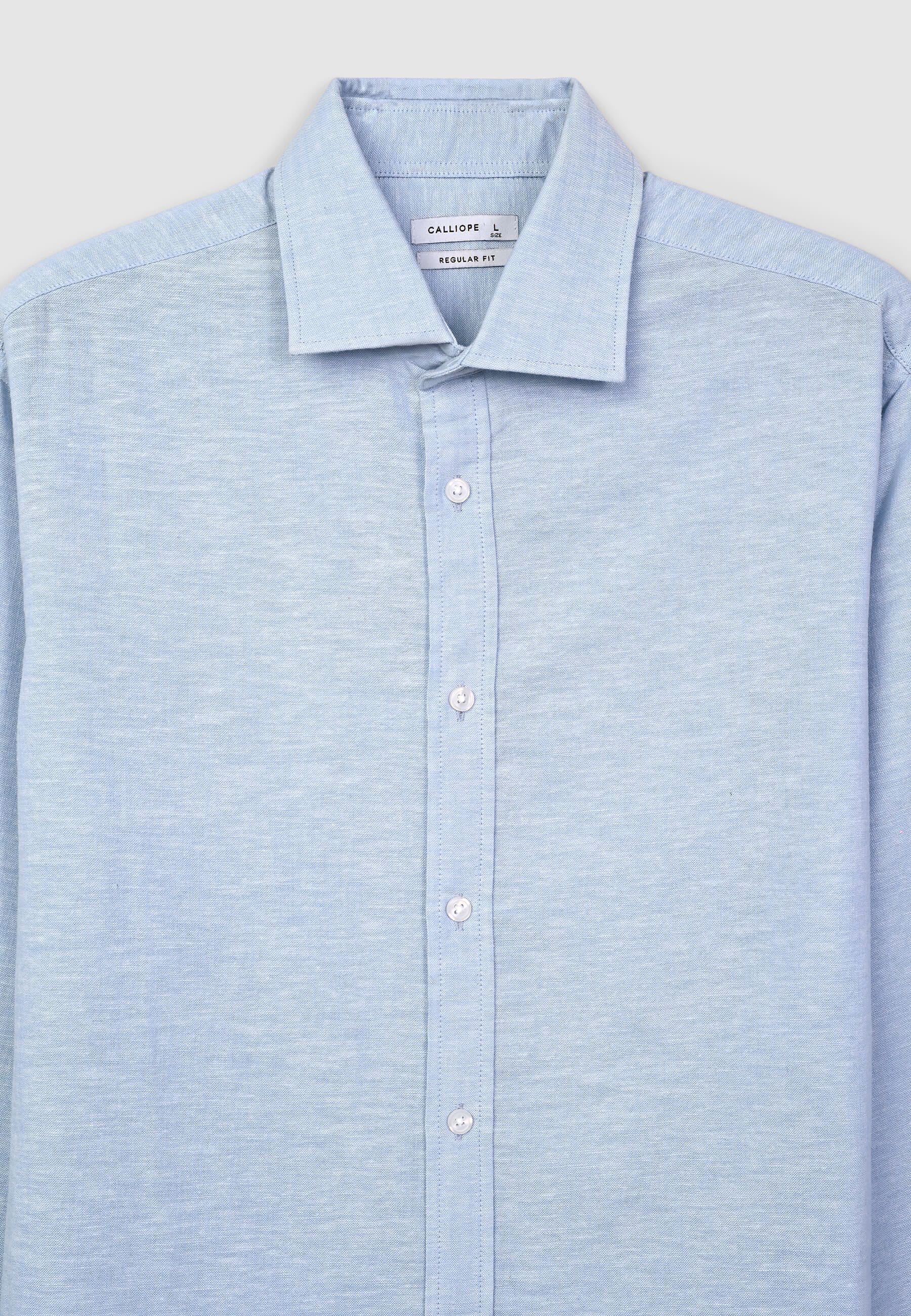 Camicia classica misto lino - Image 4