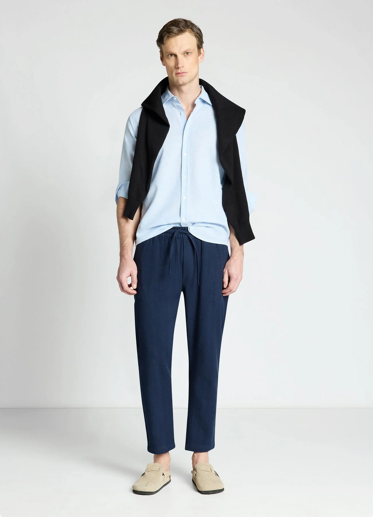 Camicia classica misto lino