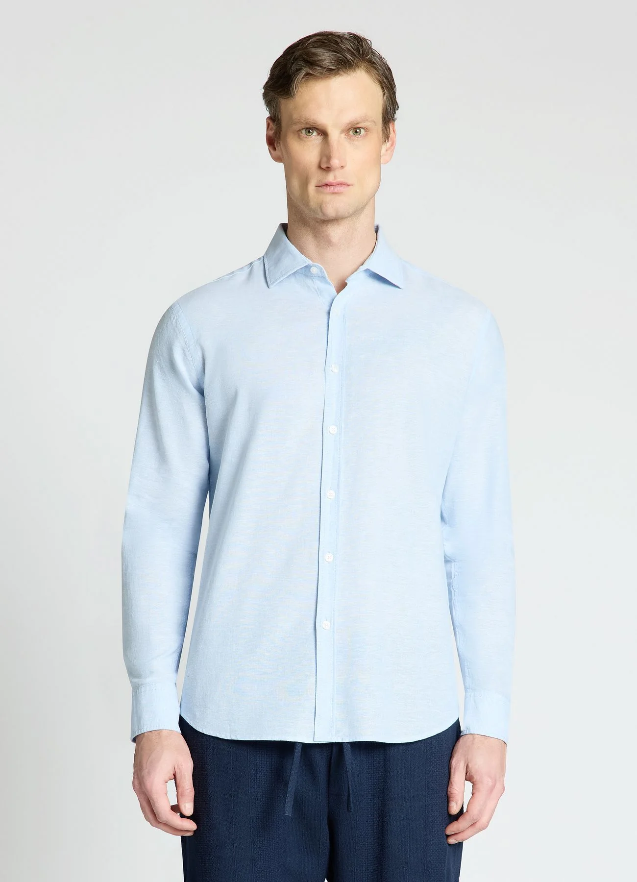 Camicia classica misto lino - Image 2