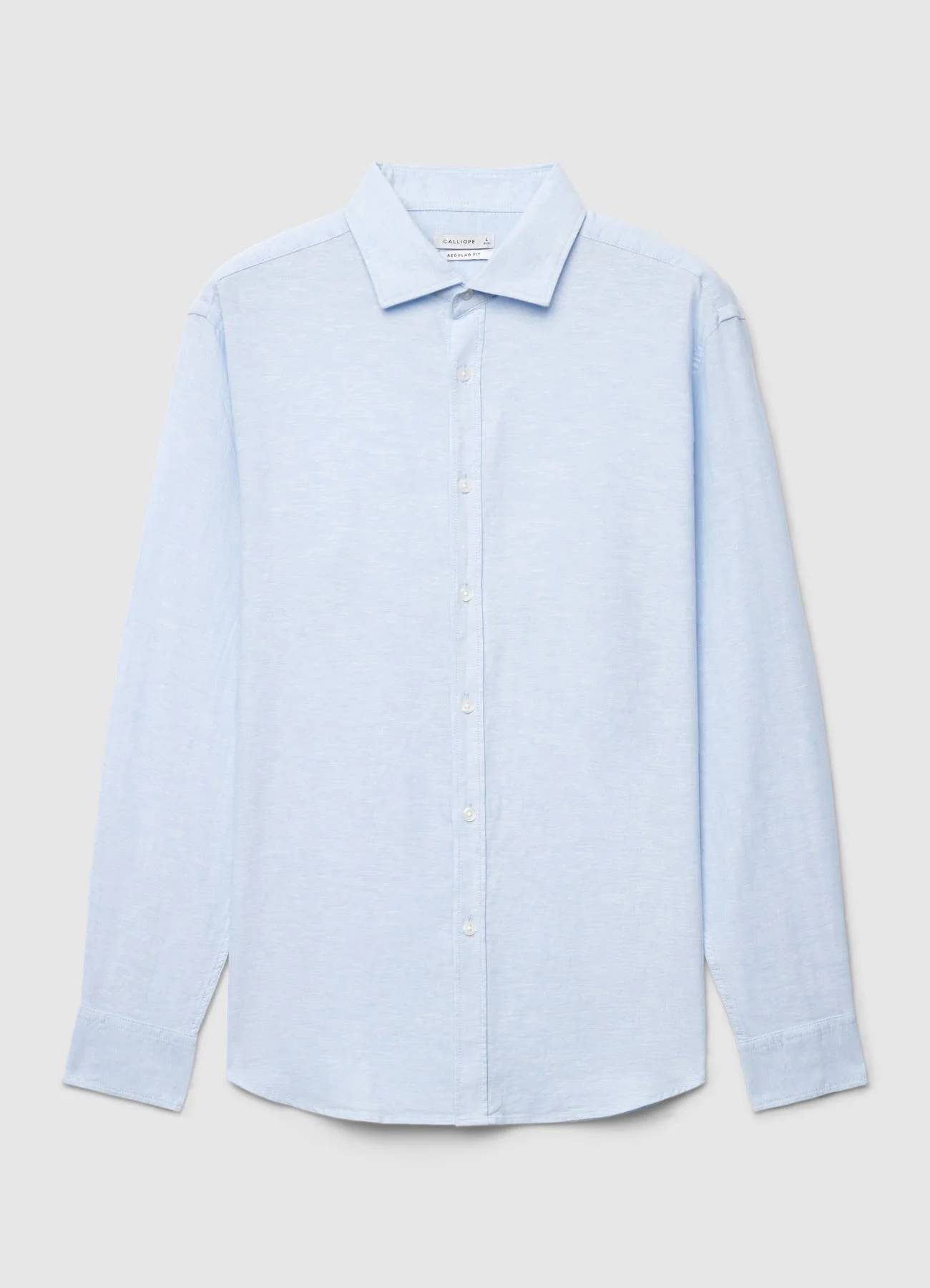 Camicia classica misto lino - Image 5