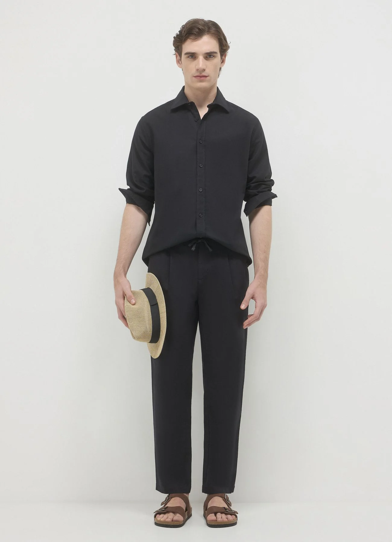 Camicia classica misto lino