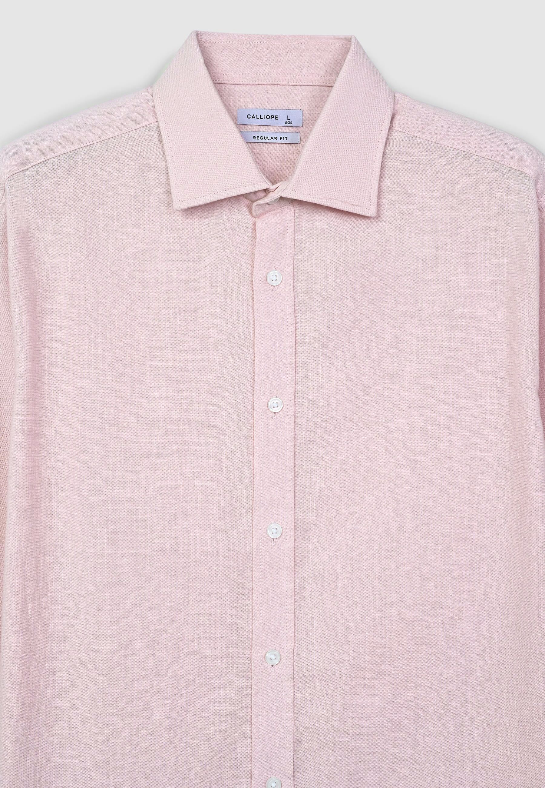 Camicia classica misto lino - Image 5