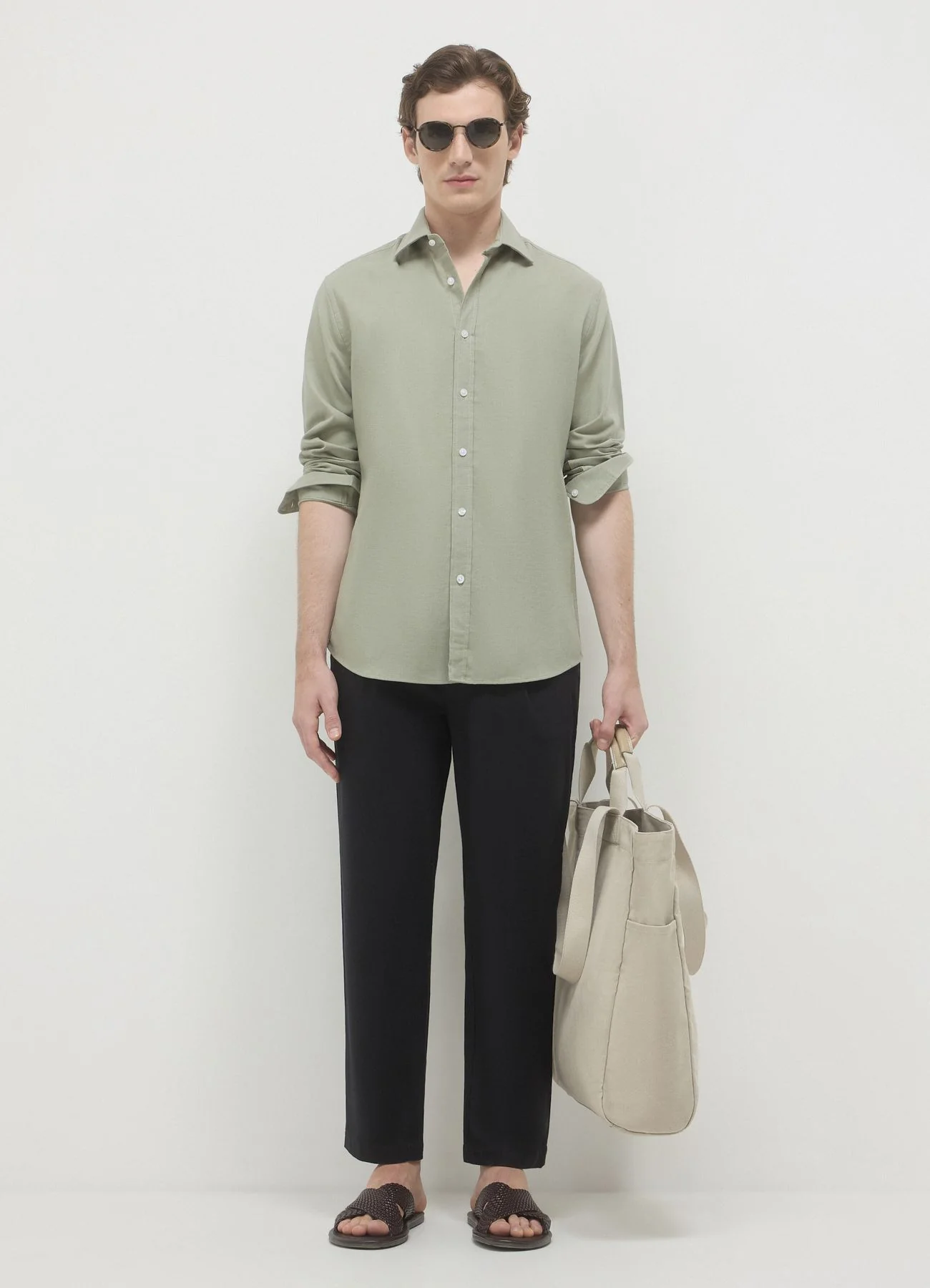 Camicia classica misto lino - Image 3
