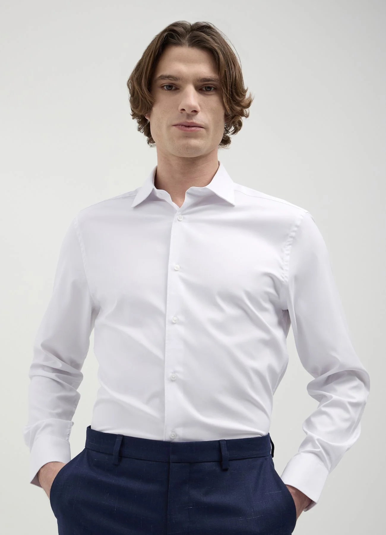 Camicia classica tinta unita - Image 3