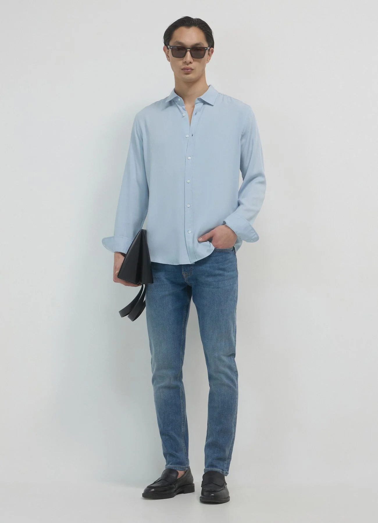 Camicia classica tinta unita - Image 3