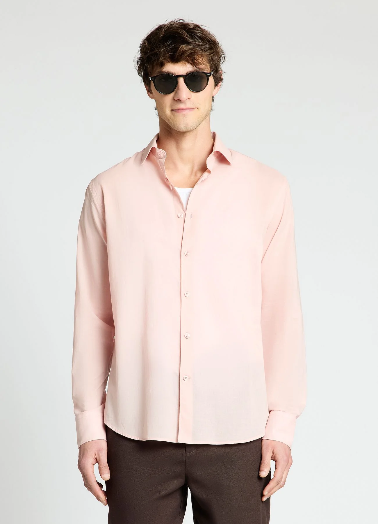 Camicia classica tinta unita - Image 2