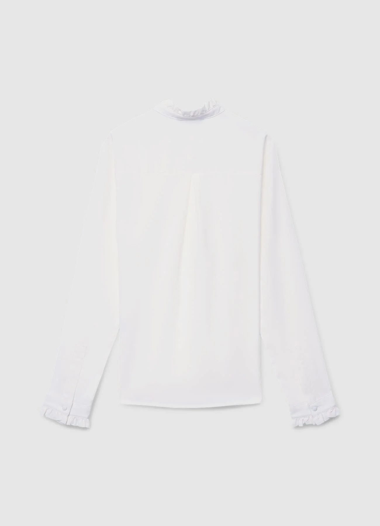 Camicia con colletto coreana e volant - Image 5