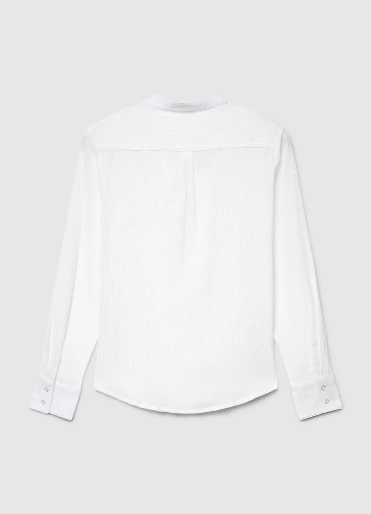 Camicia con collo alla coreana e bottoni - Image 6