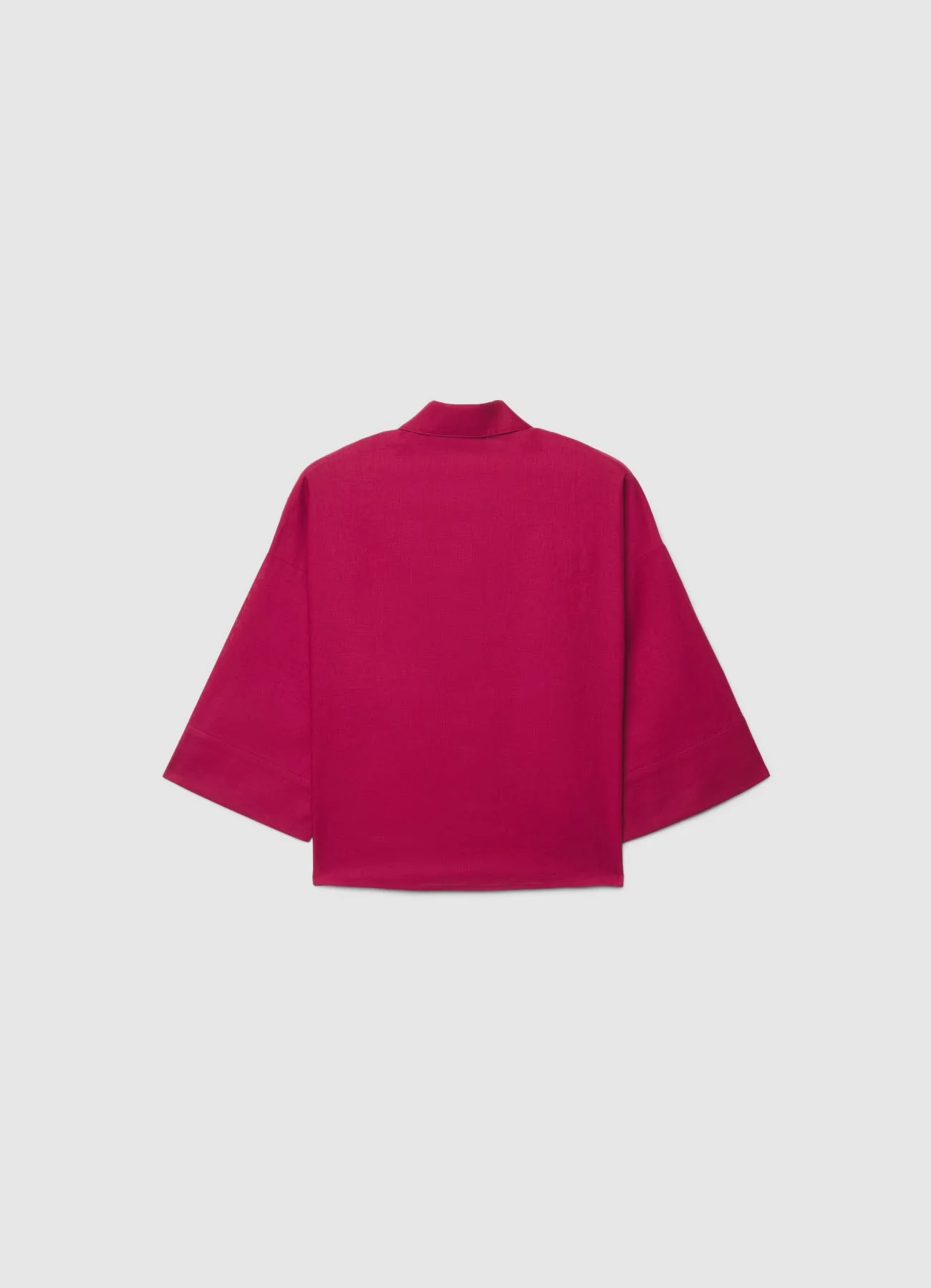 Camicia con collo polo in lino - Image 5