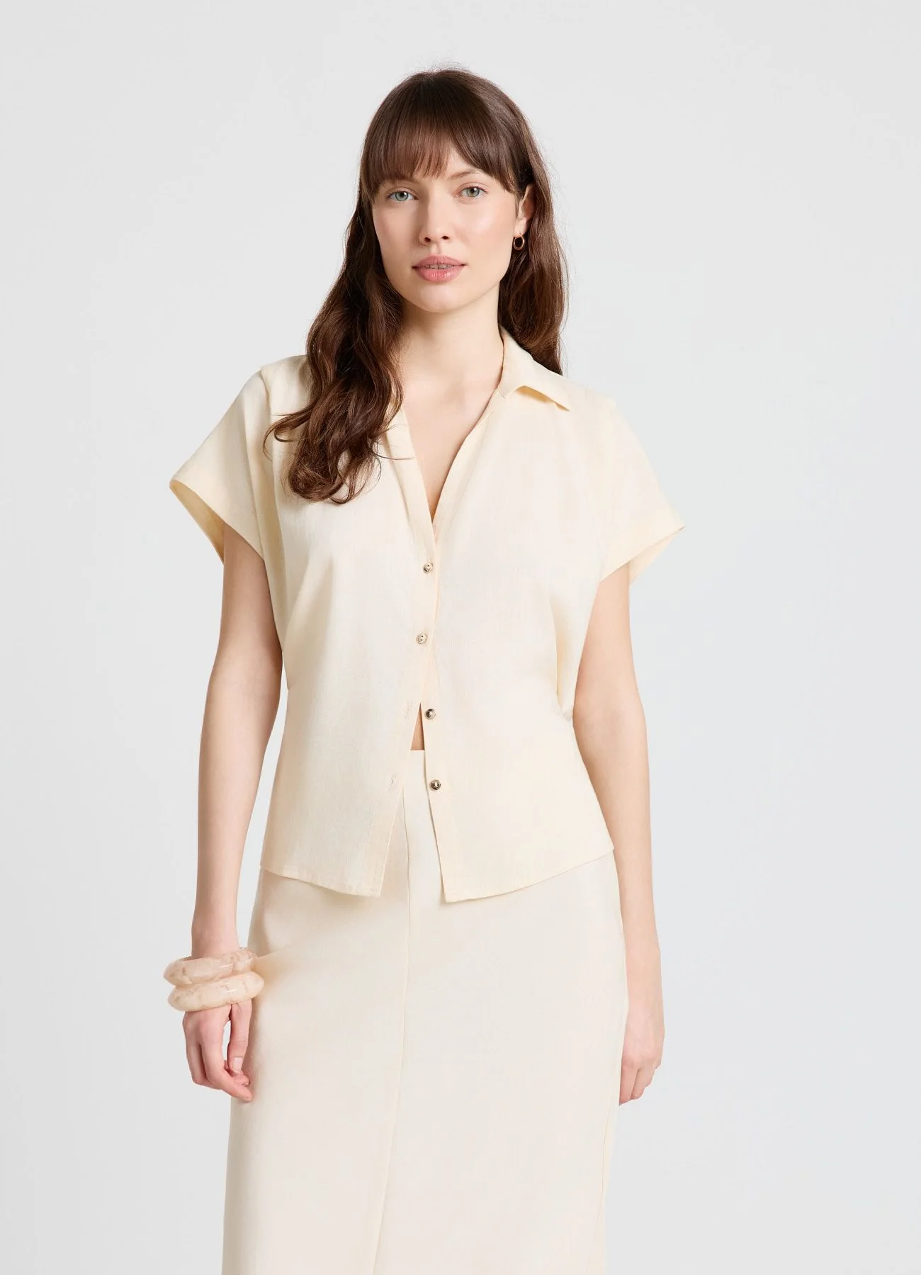 Camicia con coulisse semitrasparente - Image 2