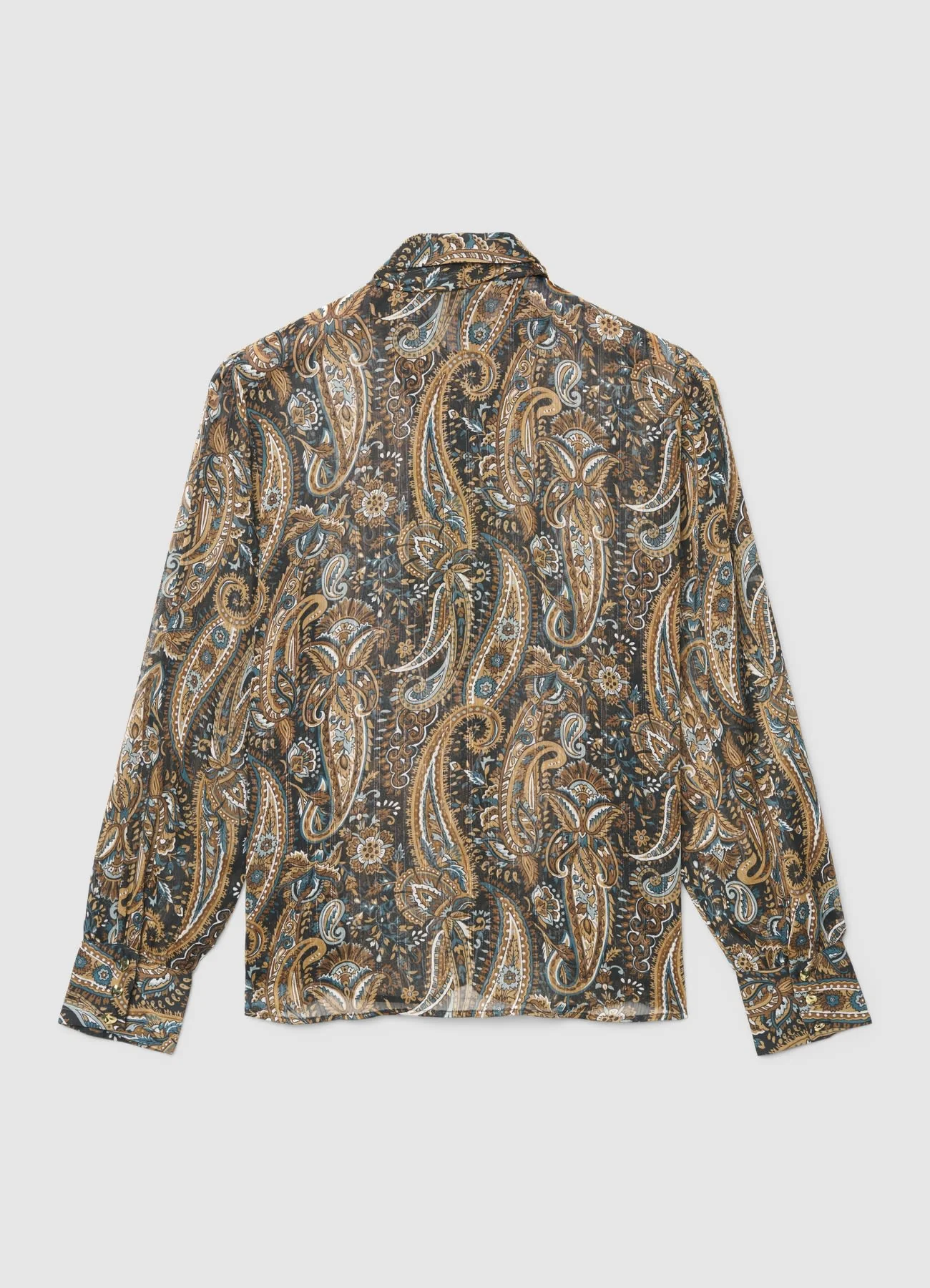 Camicia con fiocco e stampa paisley - Image 5