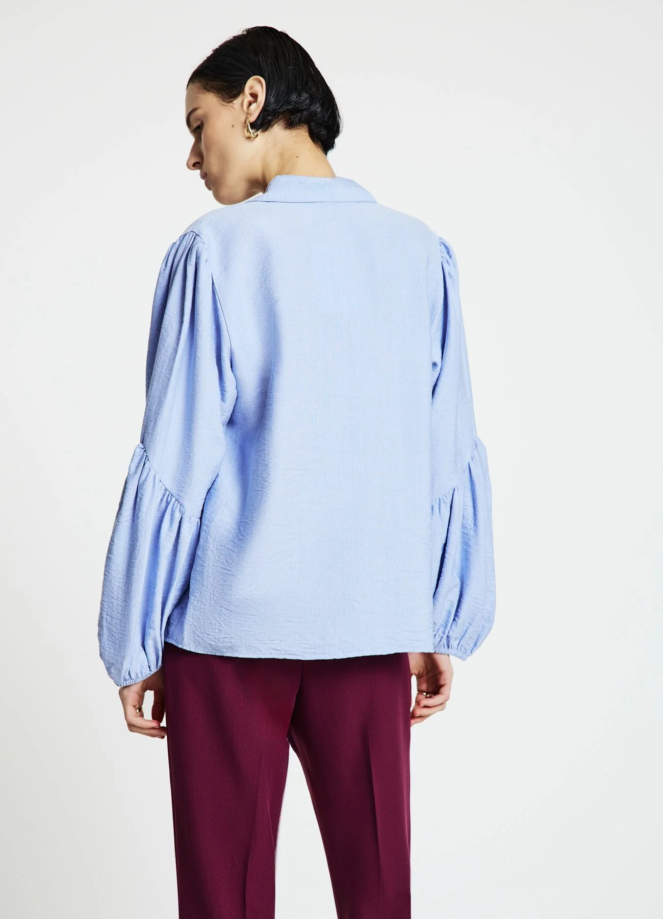 Camicia con maniche a palloncino