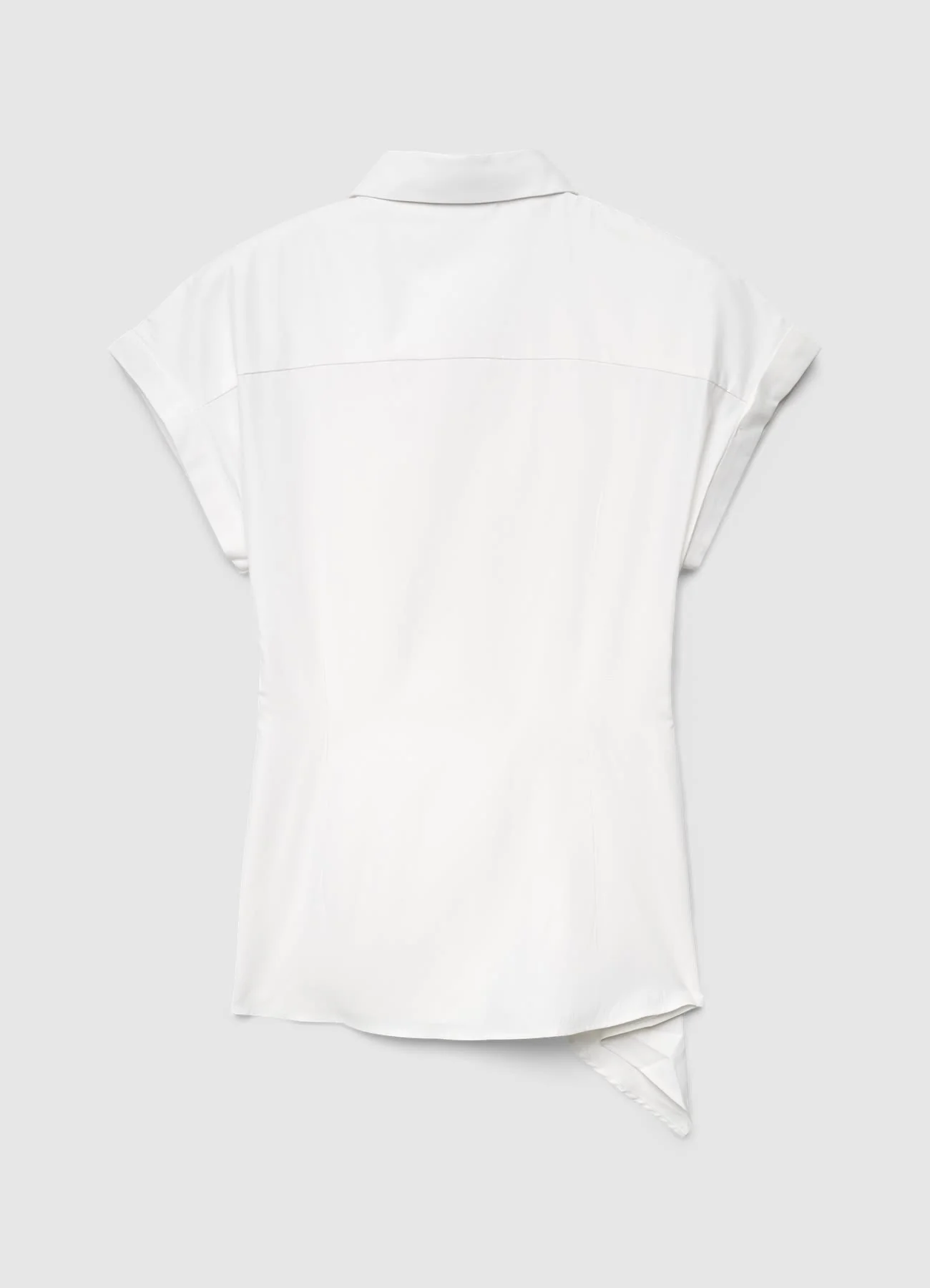 Camicia con nodo sul fianco e mezza abbottonatura - Image 4