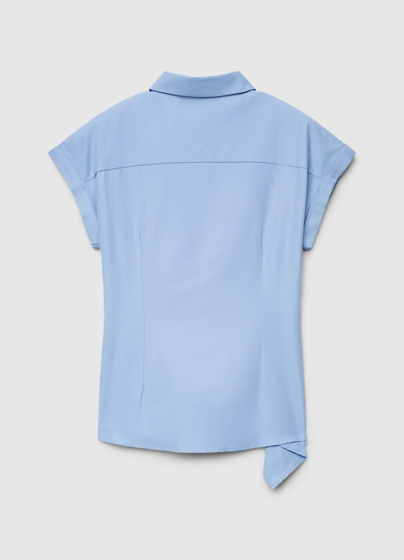 Camicia con nodo sul fianco e mezza abbottonatura - Image 5