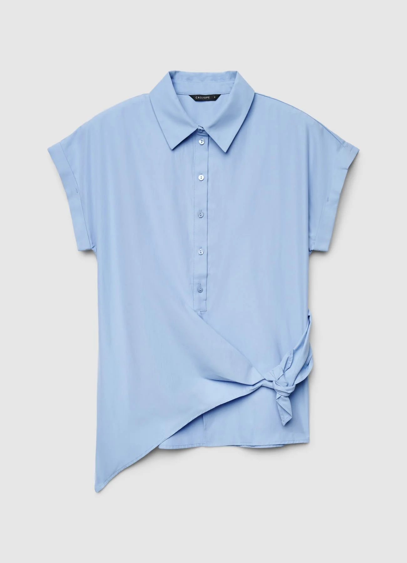 Camicia con nodo sul fianco e mezza abbottonatura - Image 6