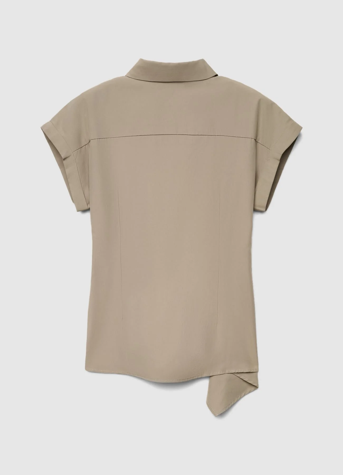 Camicia con nodo sul fianco e mezza abbottonatura - Image 4