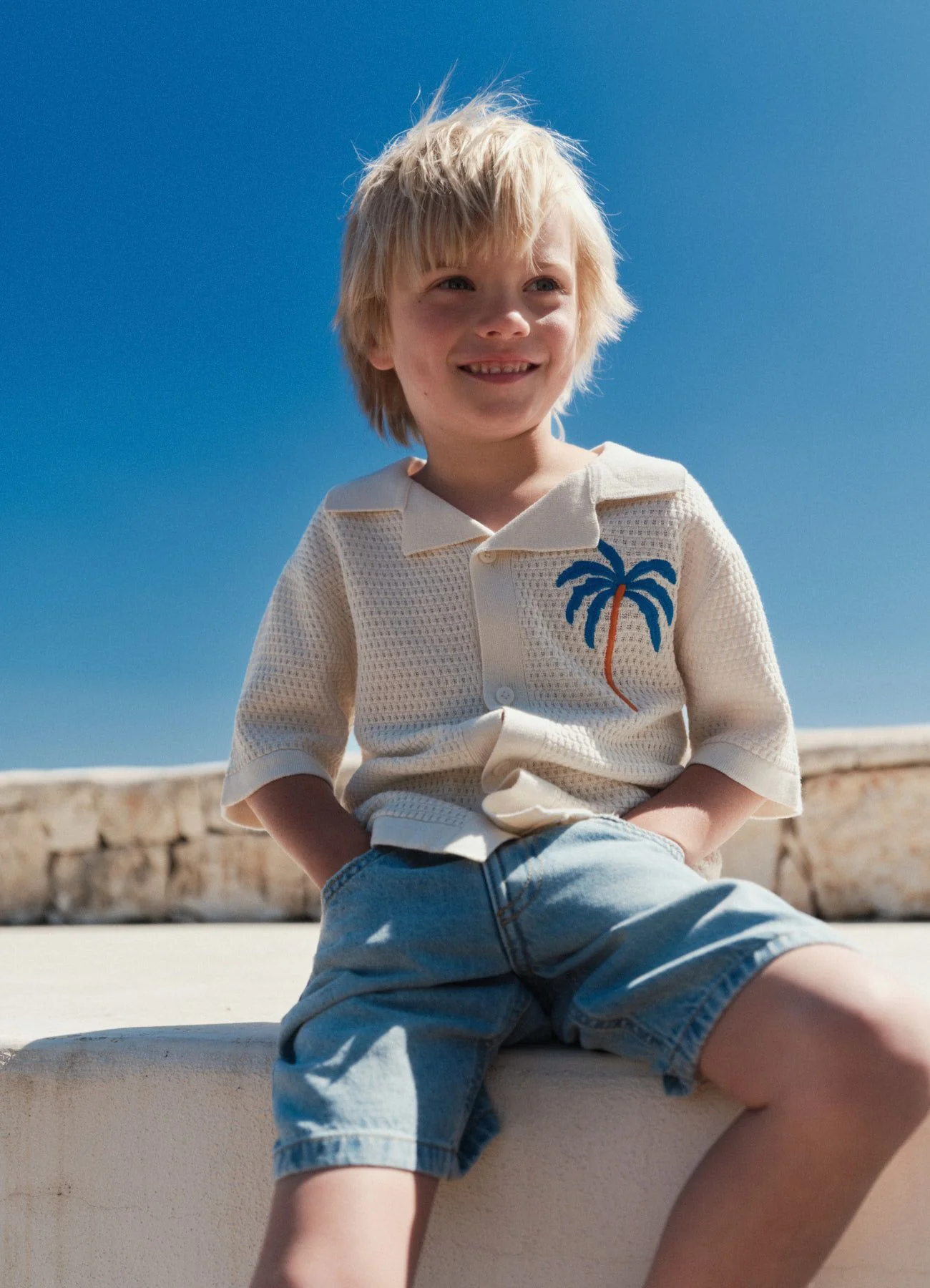 Camicia con ricamo palma - Image 5