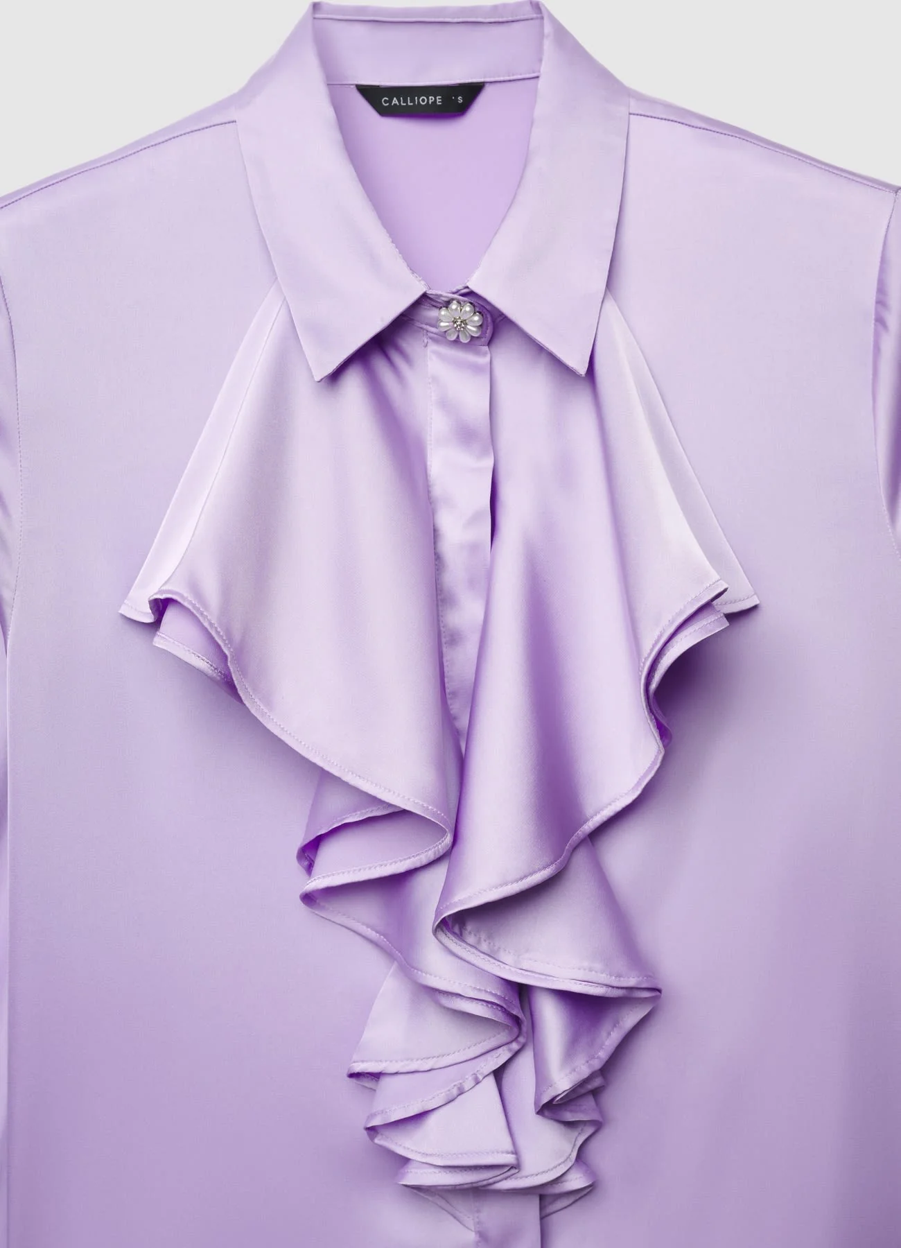 Camicia con rouches e bottoni gioiello - Image 5