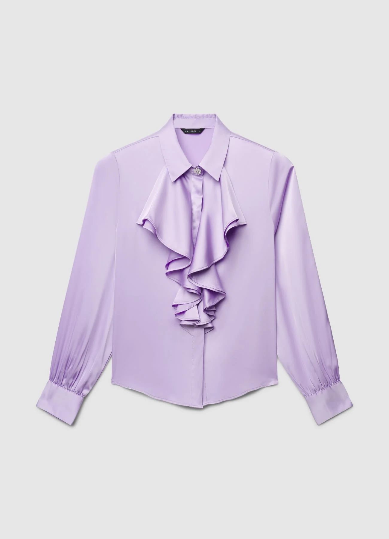 Camicia con rouches e bottoni gioiello - Image 6