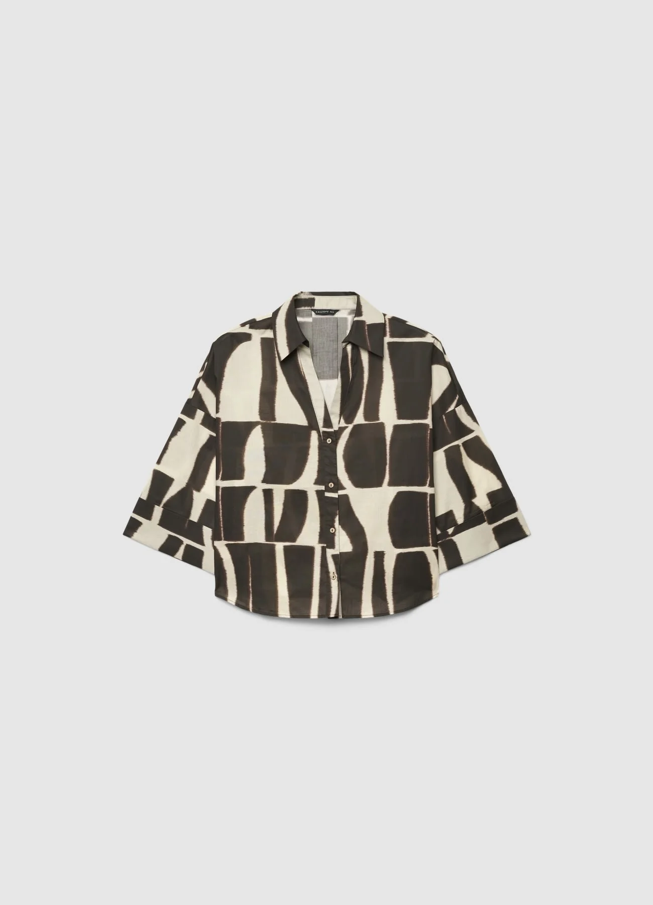 Camicia con scollo a V e stampa - Image 4