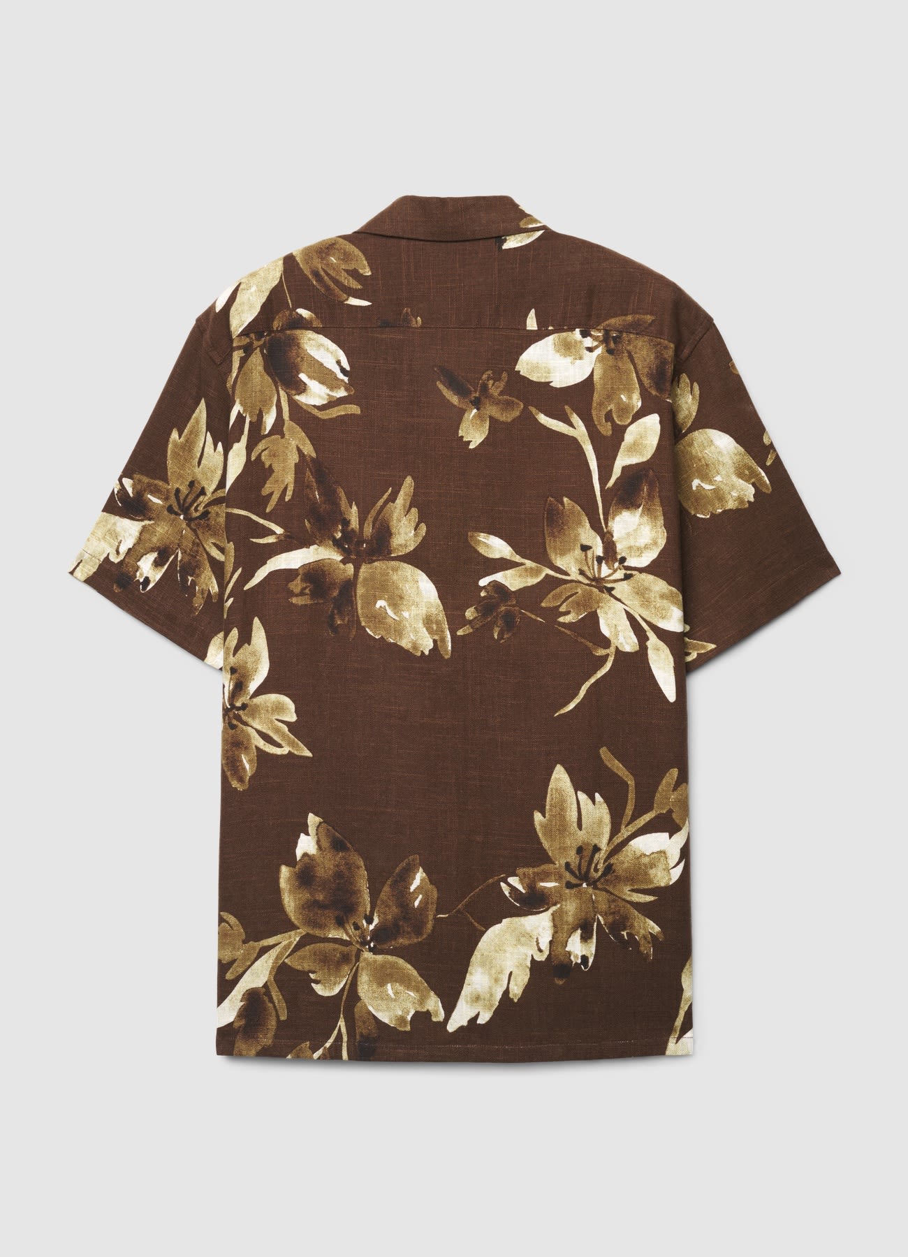 Camicia con stampa floreale misto lino - Image 6