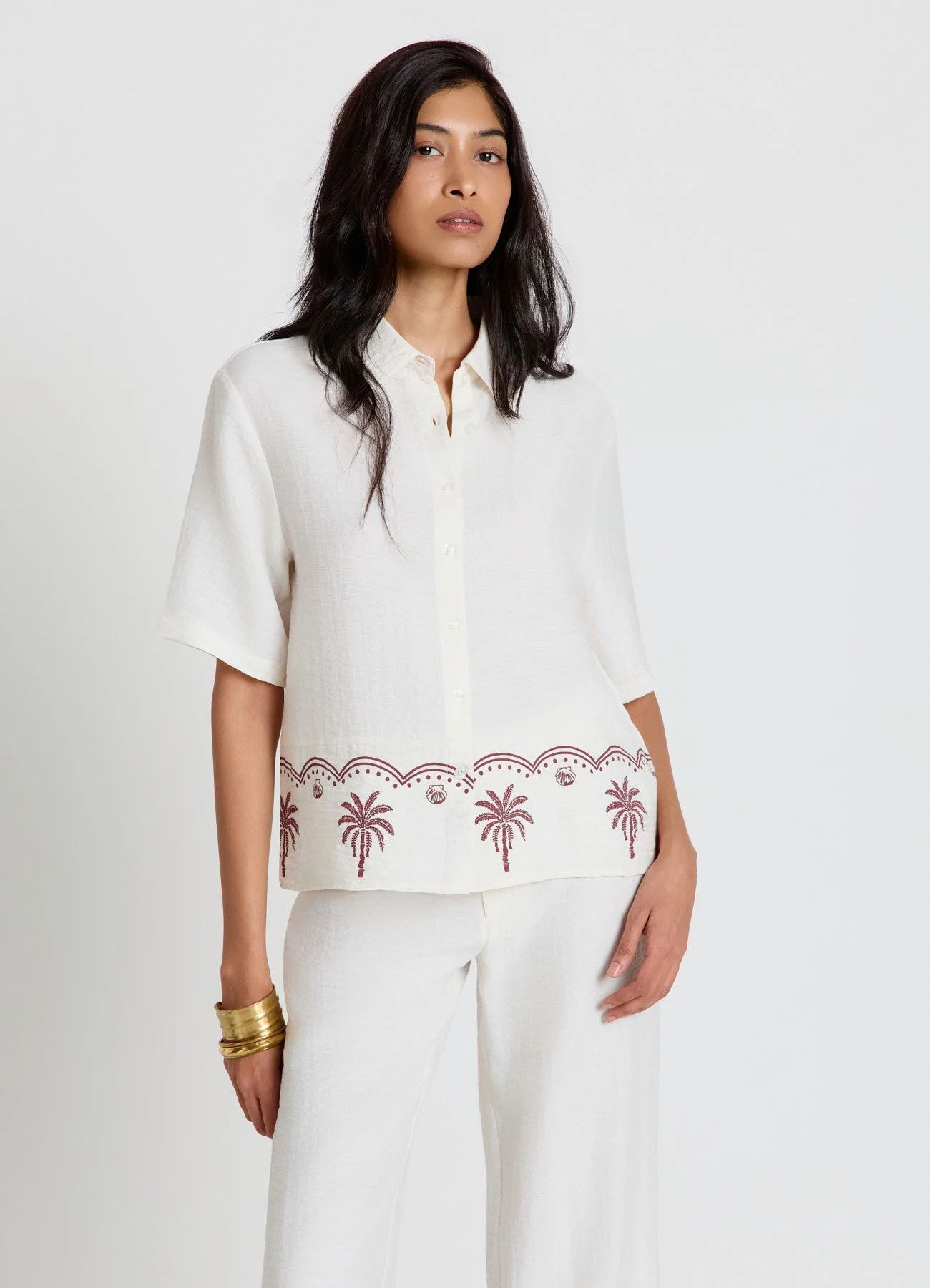 Camicia con stampa palme - Image 3
