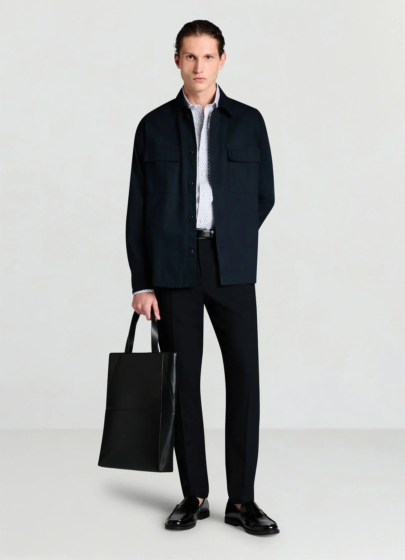Camicia con tasche applicate