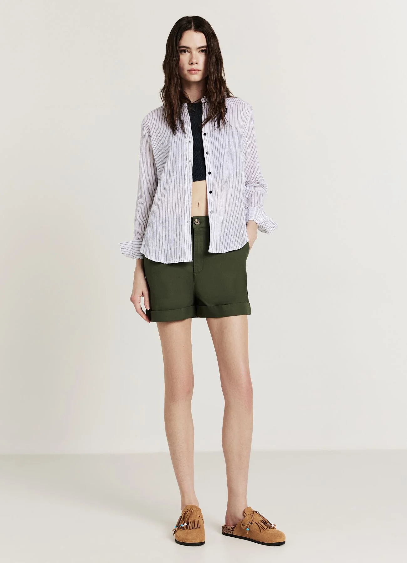 Camicia coreana a righe