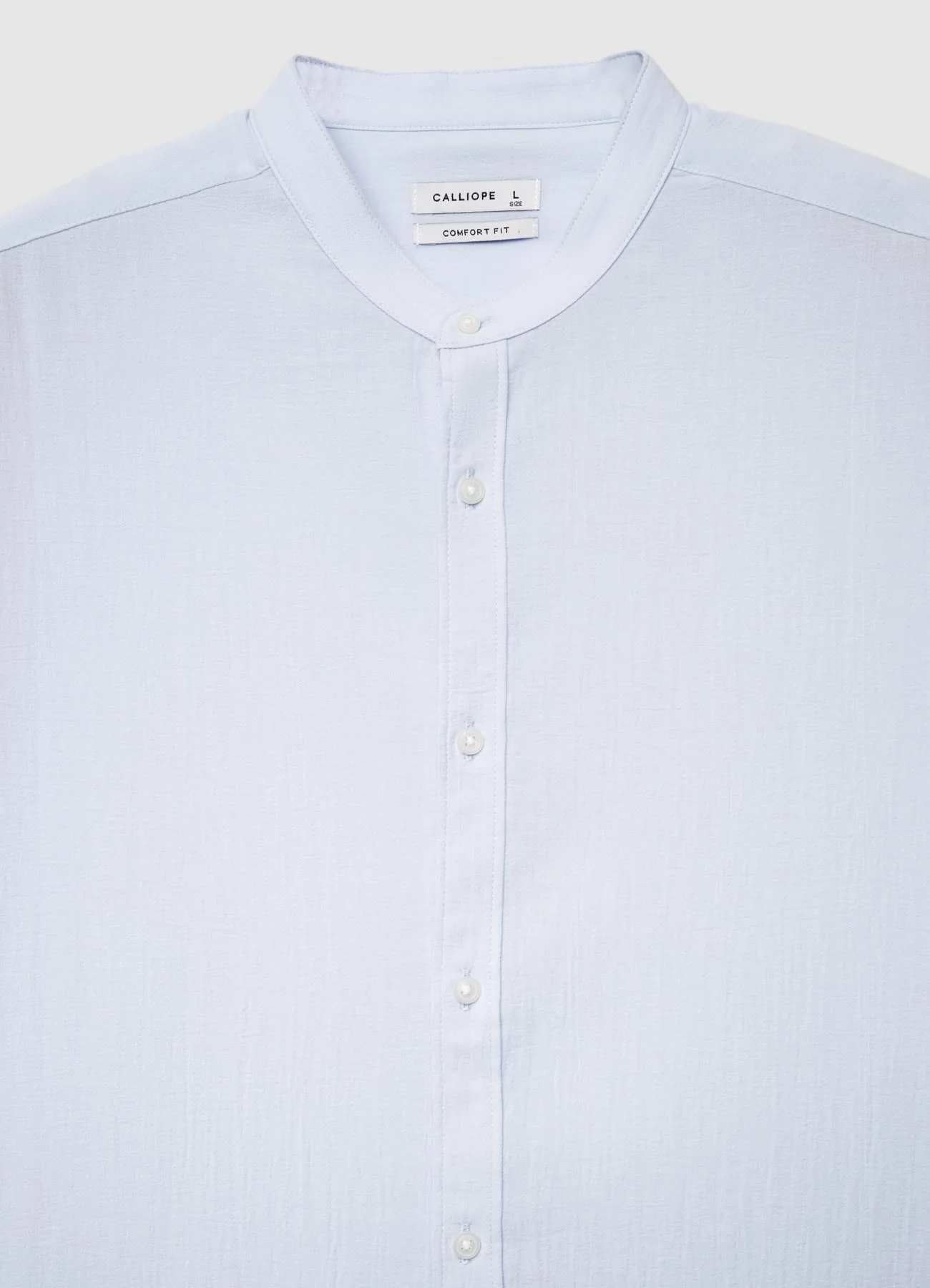 Camicia coreana a tinta unita - Image 6